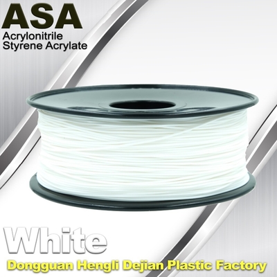 ASA 3D 인쇄 기계 필라멘트 자외선은 1.75/3.0mm 까만 백색 색깔을 저항합니다