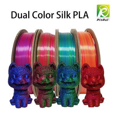 FDM 3D 프린터 플라 필라멘트를 위한 250g 실크 듀얼 컬러 트립 컬러 필라멘트