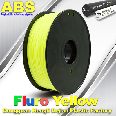 높은 정밀도 Fluo - 노란 아BS 3D 인쇄 기계 필라멘트 1kg/스풀