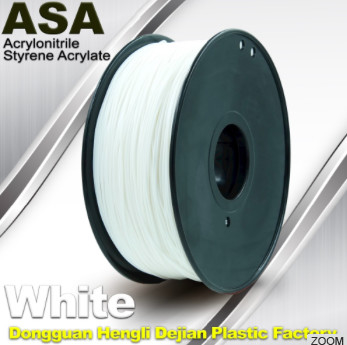 3D 인쇄 기계를 위한 백색 ASA 필라멘트/반대로 자외선 1.75mm 필라멘트