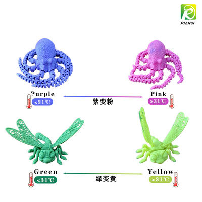 PINRUI 3D 프린터 필라멘트, 온도 변색 PLA 필라멘트 1.75mm, 세밀하게 엮은 3D 프린터 필라멘트