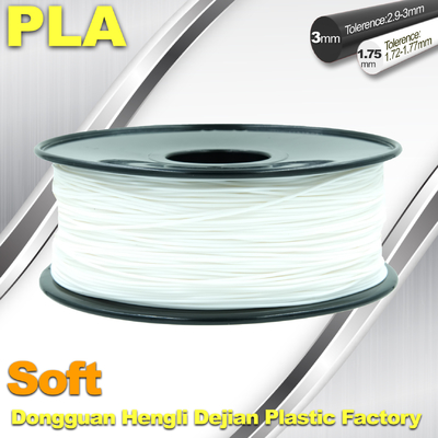 연약한 PLA 3D 인쇄 기계 필라멘트., 1.75/3.0mm, 백색 색깔