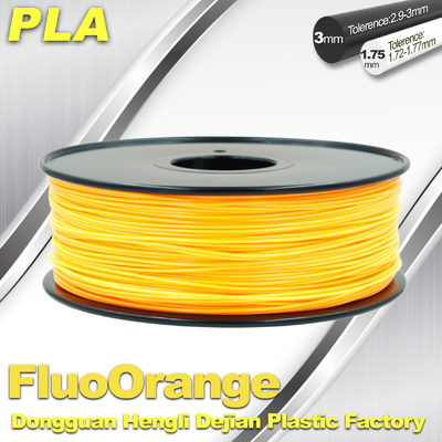 1.75mm PLA 높은 형광성 필라멘트 3D 인쇄 물자 뻣뻣함