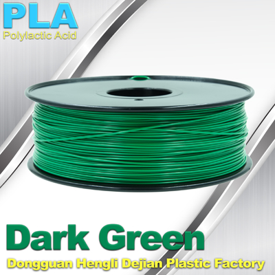 OEM 생물 분해성 PLA 1.75/(진한 녹색) 3.0 mm 3D 인쇄 기계 필라멘트