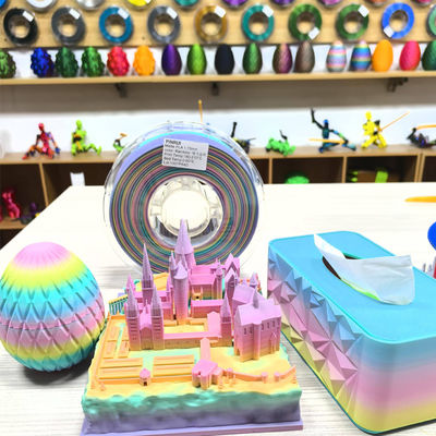 PINRUI 3D 프린터 필라멘트 레인보우 드림 컬러 1.75mm 1kg 여러 색상 대부분의 FDM 프린터에 적합